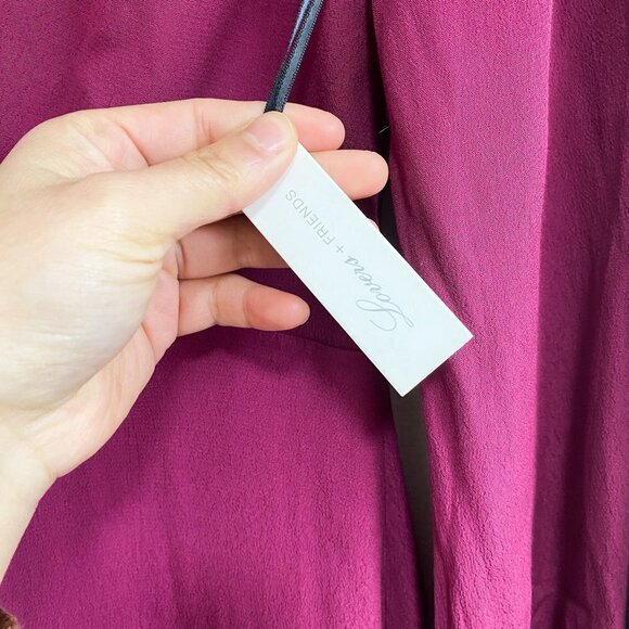 🦋 NEW LOVERS + FRIENDS Raspberry Windy Beach Mini Dress XS - Picture 4 of 7